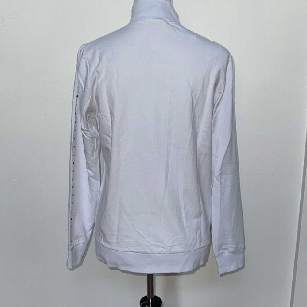 Cruisewear Couture White Traveler Jacket Cotton/Spandex Zipper Sweatshirt - Picture 2 of 7